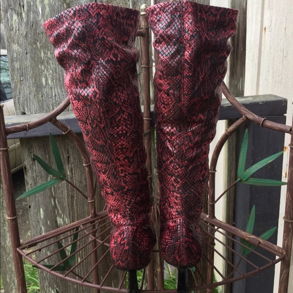 No Label Italian Snake Print Boots - Picture 4 of 7
